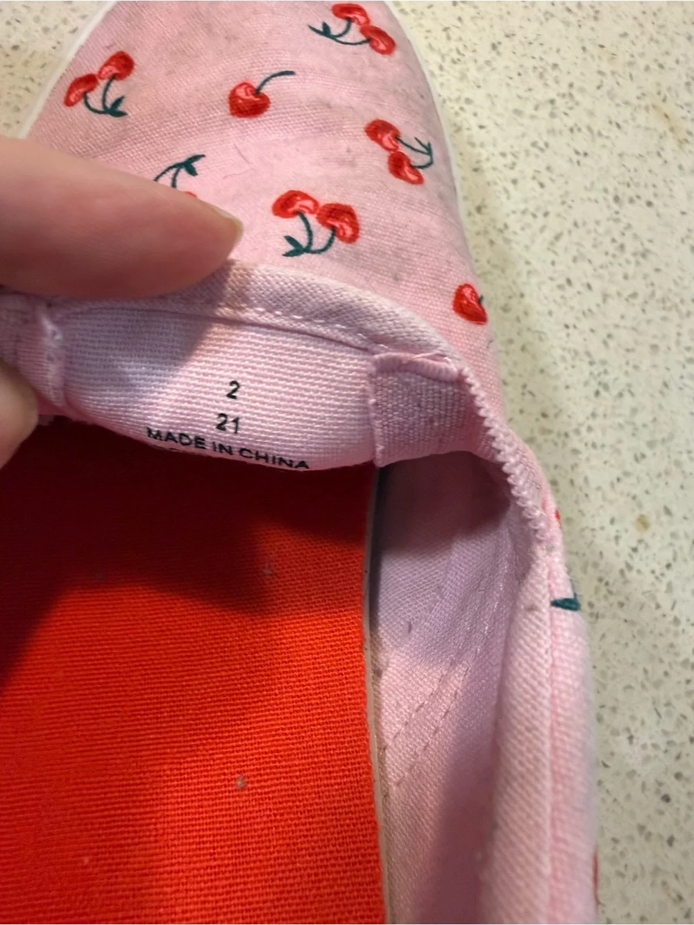 Old Navy Pink Cherry-Print Slip-On Sneakers